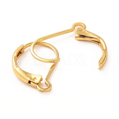 Brass Leverback Earring Findings KK-F828-03G-1