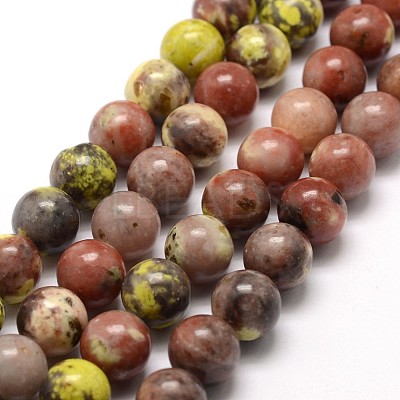 Natural Plum Blossom Jasper Beads Strands G-A163-02-4mm-1