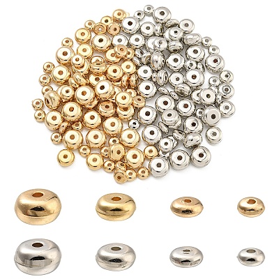 400Pcs 4 Styles CCB Plastic Spacer Beads CCB-YW0001-43G-1