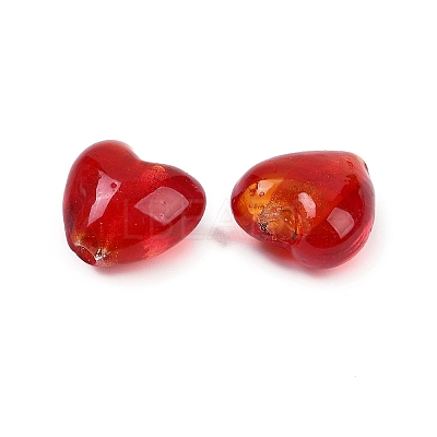 Handmade Silver Foil Lampwork Glass Beads LAMP-Q005-06D-1