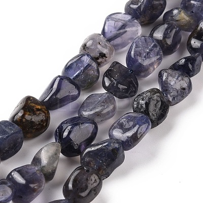 Natural Iolite Beads Strands G-A208-09-1