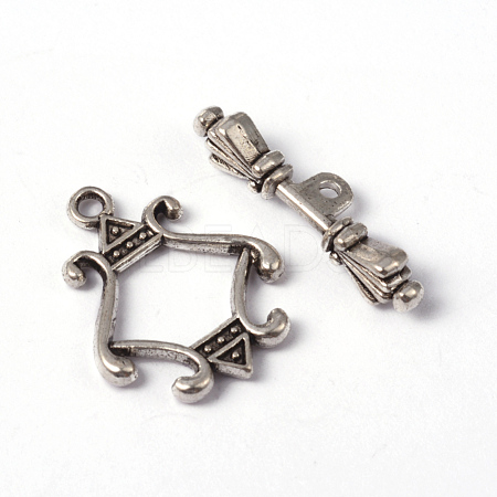 Tibetan Style Alloy Toggle Clasps X-LF5127Y-1