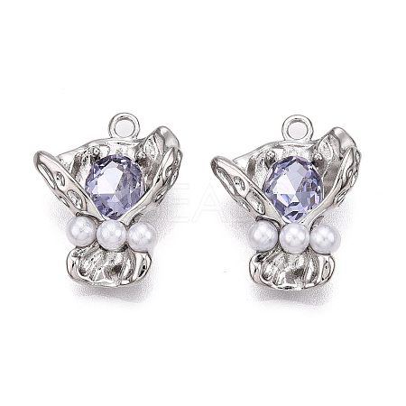 Rack Plating Alloy Rhinestone Pendants PALLOY-P303-09P-C-1