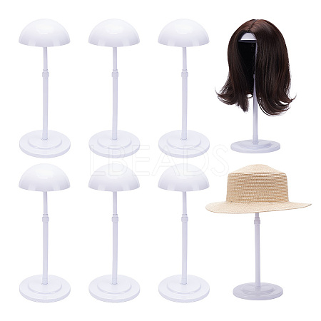 8Pcs Plastic Wig Display Stands ODIS-UN0001-27B-1