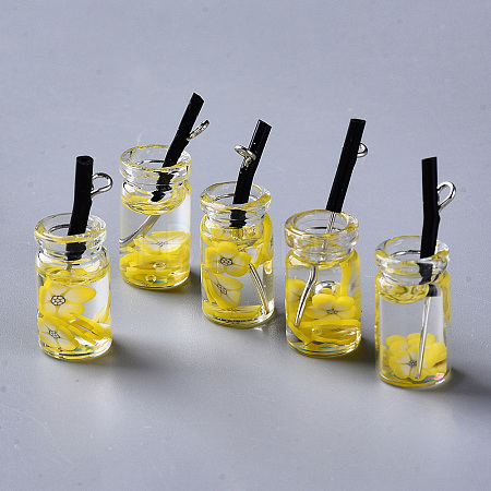Glass Bottle Pendants X-GLAA-S181-11A-1