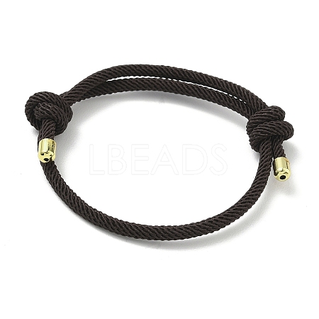 Adjustable Nylon Round Milan Cord Slider Bracelet Making FB-H001-01G-09-1