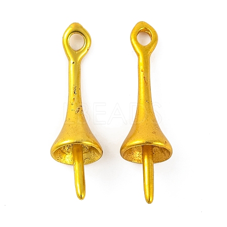 Brass Bead Cap Bails KK-G502-17A-G-1