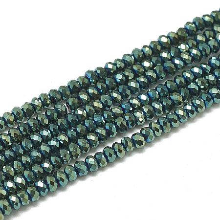 Electroplate Glass Beads Strands EGLA-Q112-C03-1