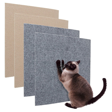 4Pcs 2 Colors Square Polyester DIY Climbing Cat Scratcher AJEW-BC0007-61-1
