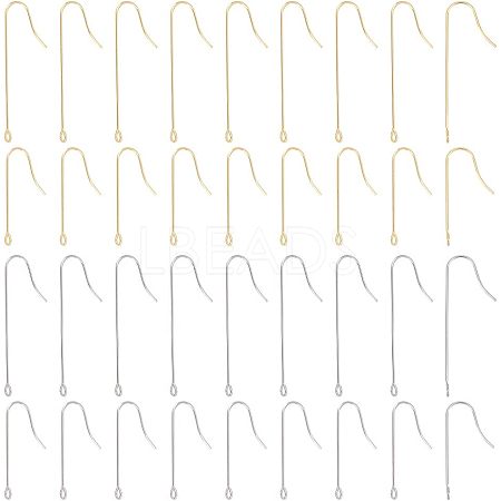 160Pcs 4 Style 316 Surgical Stainless Steel Earring Hooks STAS-UN0039-38-1
