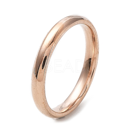 Ion Plating(IP) 304 Stainless Steel Flat Plain Band Rings STAS-I160-D-RG-1