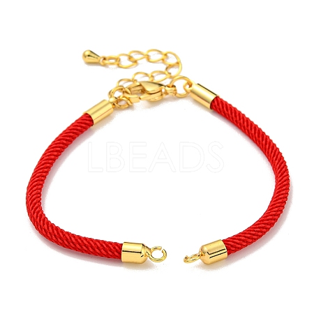 Nylon Cords Bracelet Makings Fit for Connector Charms AJEW-P116-02G-16-1