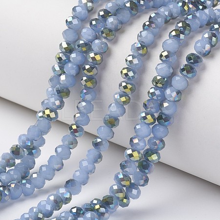 Electroplate Glass Beads Strands EGLA-A034-J4mm-S02-1