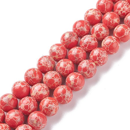 Synthetic Imperial Jasper Beads Strands G-E568-01B-04-1