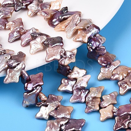 Natural Baroque Keshi Pearl Beads Strands PEAR-S022-02B-1