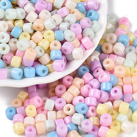 Opaque Baking Paint Glass Seed Beads SEED-T008-02-M01-1