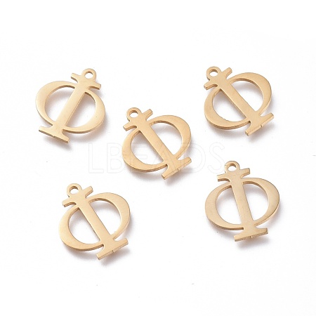 304 Stainless Steel Charms STAS-K215-09G-1