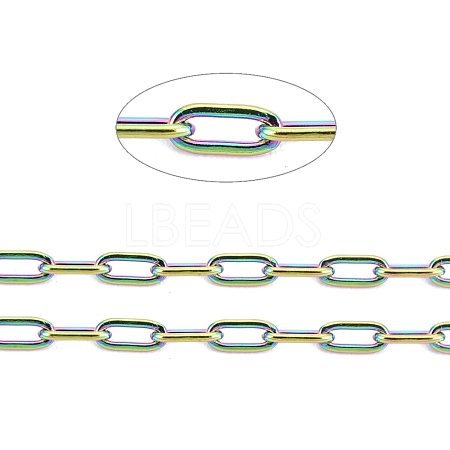 Ion Plating(IP) 304 Stainless Steel Paperclip Chains CHS-F010-01A-MC-01-1