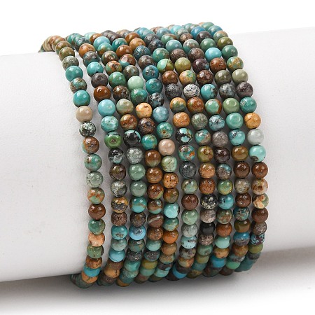 Natural HuBei Turquoise Beads Strands G-H358-A09-3mm-01-1