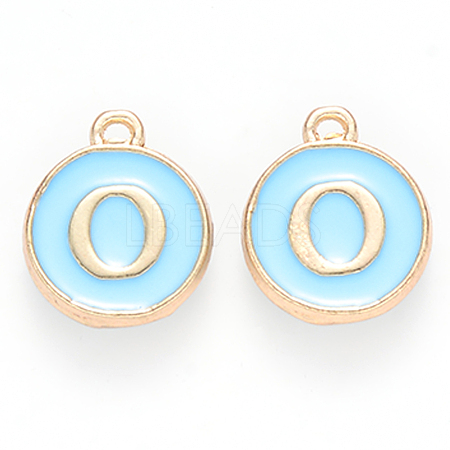 Golden Plated Alloy Enamel Charms ENAM-S118-04O-1