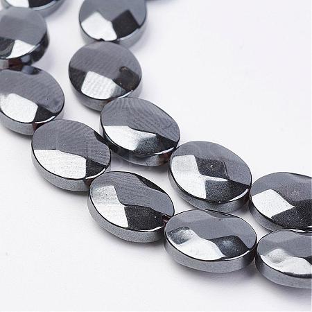 Non-magnetic Synthetic Hematite Beads Strands G-F396-10-8x10mm-1