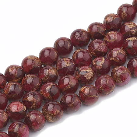 Natural Chalcedony Beads Strands G-S333-8mm-014D-1