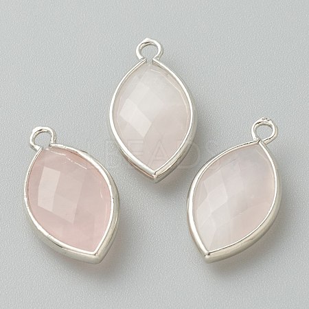 Natural Rose Quartz Pendants G-B009-01P-J-1