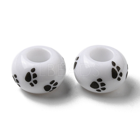 Printed Opaque Acrylic Beads SACR-D006-01A-1