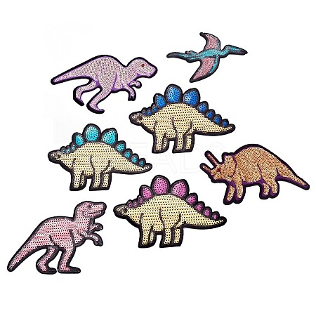 Rayon Embroidery Cloth Iron on/Sew on Patches X-DIY-WH0145-1