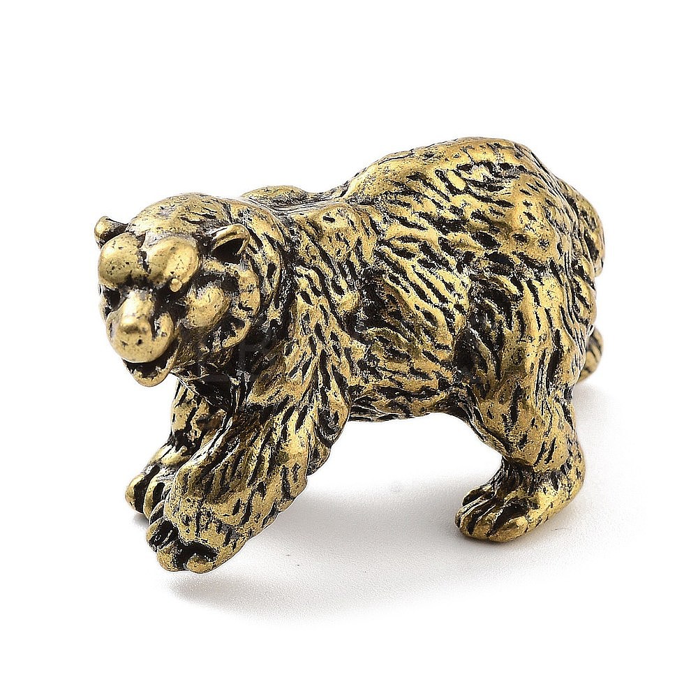 Brass Polar Bear Figurines Statues for Home Desktop Feng Shui Ornament ...