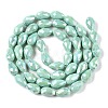 Opaque Solid Color Electroplate Glass Beads Strands EGLA-N013-P8mm-B14-2