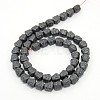 Frosted Non-magnetic Synthetic Hematite Beads Strands G-J181-01-2