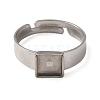 Adjustable 304 Stainless Steel Finger Rings Components SA-CBA8B85-08A-P-3
