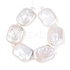 Natural Baroque Keshi Pearl Beads Strands PEAR-D07-03-3