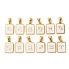 304 Stainless Steel Enamel Pendants STAS-I353-06G-B-1