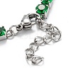 304 Stainless Steel  Rhinestones Link Chain Bracelets STAS-A052-15P-A-3