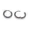 304 Stainless Steel Huggie Hoop Earrings EJEW-F111B-17mm-B-3
