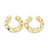 Rack Plating Brass Twist Rope Cuff Earrings for Women EJEW-G352-01G-1