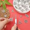 100Pcs 10 Styles Tibetan Style Alloy Pendants TIBEP-CJ0002-45-3