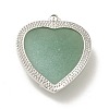 Heart Natural Green Aventurine Pendants GP356-2-2