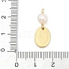 Natural Cultured Freshwater Pearl & Brass Pendants KK-U062-14G-01-3