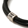 PU Leather Round Cord Multi-strand Bracelets SJEW-K002-07E-2