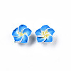 Handmade Polymer Clay 3D Flower Plumeria Beads CLAY-Q192-15mm-05-2