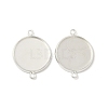 Flat Round Brass Connector Cabochon Settings KK-K414-13B-S-1