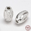 Fancy Cut Textured 925 Sterling Silver Oval Beads STER-F012-20A-1