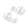 Round Ball Drawbench Brass Ear False Plugs for Women EJEW-G391-24D-S-3
