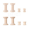 250 Pcs 2 Styles Wooden Empty Spools WOOD-TA0001-58-1