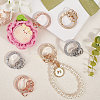 6Pcs 3 Colors Alloy Crystal Rhinestone Spring Gate Rings FIND-GF0007-96-4