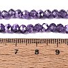 Transparent Electroplate Glass Beads Strands EGLA-Q131-01A-04-4