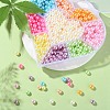9 Style Spray Painted ABS Plastic Imitation Pearl Beads OACR-YW0001-42-6